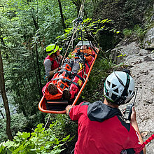 Bergeübung Örflaschlucht Bergeübung Örflaschlucht